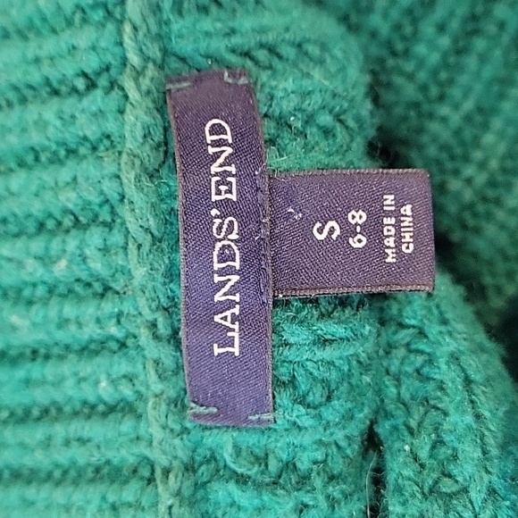 LANDS END green turtleneck sweater size small womens - Picture 4 of 5